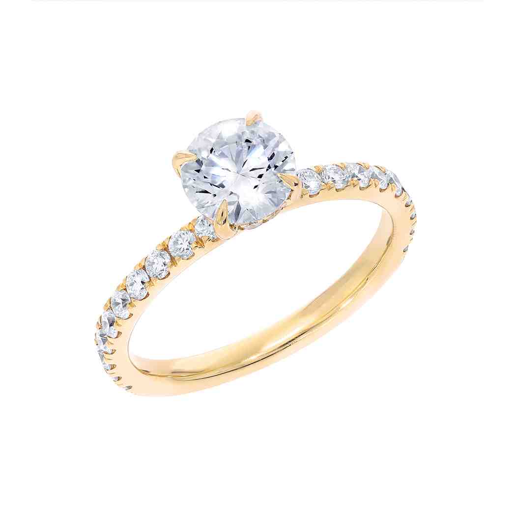 Round Brilliant Cut Lab Created Diamond Engagement Ring LR70ARD
